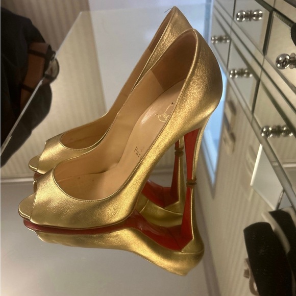 Christian louboutin Palais royal gold heel - Picture 2 of 3